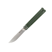 Уцененный товар Нож-бабочка Ganzo зеленый (Нью. Полный комплект)