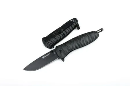Нож Ganzo G622-FB-1 черный с фонариком