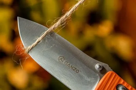 Уцененный товар Нож Ganzo G720 оранжевый, G720-O(Витрин. образец. Поврежд. упаковка)