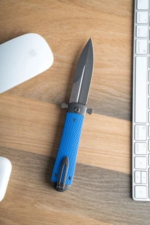 Нож складной Adimanti Самсон by Ganzo (Brutalica дизайн), Samson-BL (Изношенная картонная упаковка)