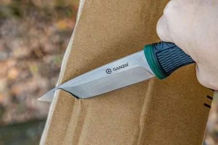 Нож Ganzo G806 черный c зеленым, G806-GB