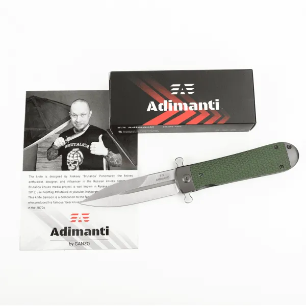 Нож складной Adimanti Самсон by Ganzo (Brutalica дизайн), Samson-GR Нож складной Adimanti Самсон by Ganzo (Brutalica дизайн), Samson-GR