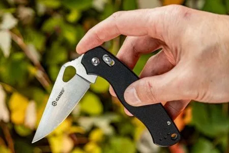 Уцененный товар Нож Ganzo G729 черный, G729-BK(Витрин. образец. Поврежд. упаковка)