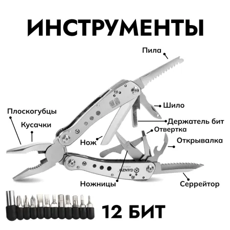 Уцененный товар Мультитул Ganzo G201-H (22 в 1) Б/У. Полн. комплект. На инструменте ножницы сломан пружинящий элемент. Уцененный товар Мультитул Ganzo G201-H (22 в 1) Б/У. Полн. комплект. На инструменте ножницы сломан пружинящий элемент.