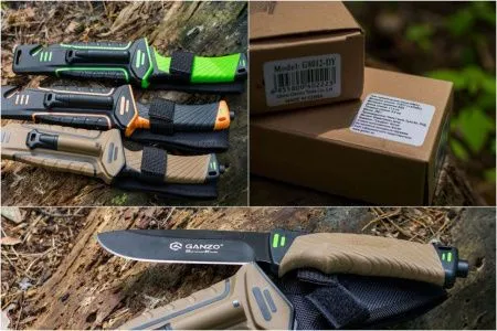 Нож Ganzo G8012 черный, G8012-BK