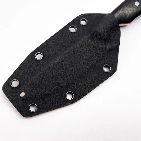 Нож с фиксированным лезвием Vostron Pika сталь VG10 с черными ножнами из кайдекса и темляком из паракорда VSSPV10-K