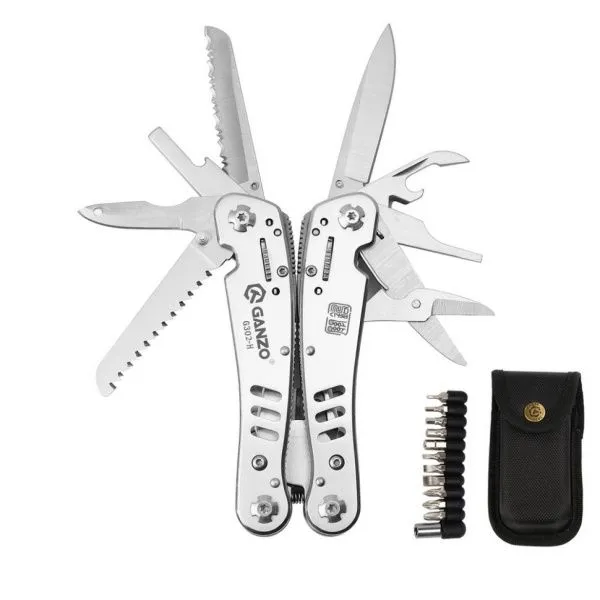 Мультитул Ganzo G302-Н (21 в 1) хромированный Мультитул Ganzo G302-Н (21 в 1) хромированный