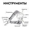 Мультитул Ganzo G104S (10 в 1) серебристый мини (В комплектации нет чехла)