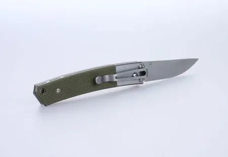 Уцененный товар Нож Ganzo G7362 зеленый, (Б/У. Упаковка потрепана. Сломан кончик лезвия)