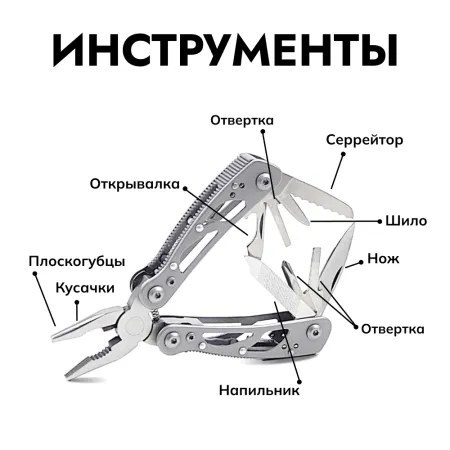 Уцененный товар Мультитул Ganzo G104S (11 в 1)(Витрин. образец) Уцененный товар Мультитул Ganzo G104S (11 в 1)(Витрин. образец)