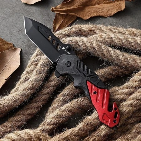 Нож складной Ganzo G629-RD черный/красный (Не родная упаковка)