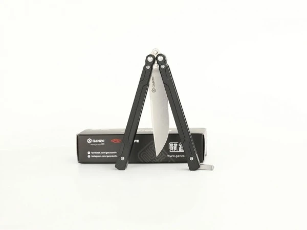 Нож-бабочка Ganzo G766-BK черный (Витрин. образец)