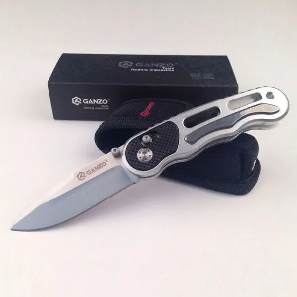 Нож Ganzo G718 серебристый, G718w