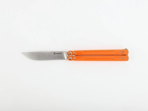 Нож-бабочка Ganzo G766-OR оранжевый (Витринный образец)