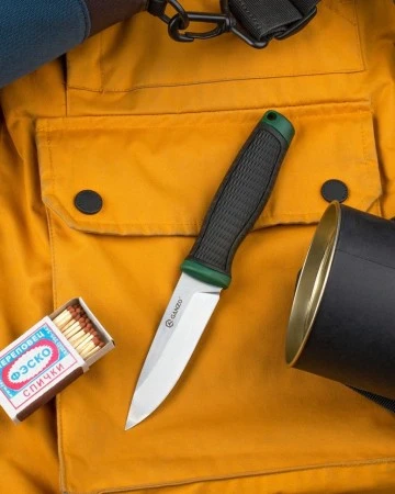 Нож Ganzo G806-GB черный/зеленый (Поврежденная упаковка.)