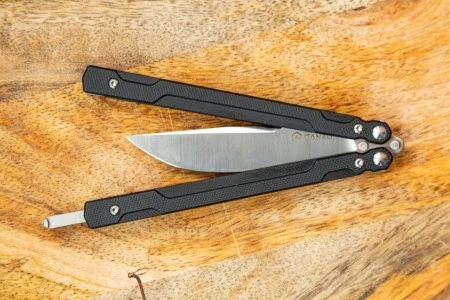 Нож-бабочка Ganzo G766-BK черный (Витрин. образец)