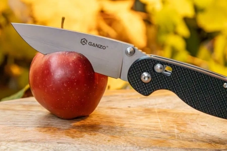 Уцененный товар Нож Ganzo D727M-BK черный (D2 сталь)(Витрин. образец. Поврежд. упаковка)