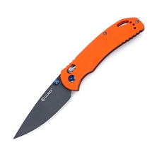 Нож Ganzo G753 оранжевый с черным клинком образец,(в зип.пакете)G753-OR-1dis