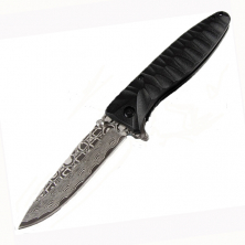 Нож Ganzo G620B-2, клинок с травлением (черный)