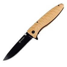 Нож Ganzo G620Y-1, черный клинок (желтый)