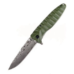 Нож Ganzo G620G-2, клинок с травлением (зеленый) (зеленый)